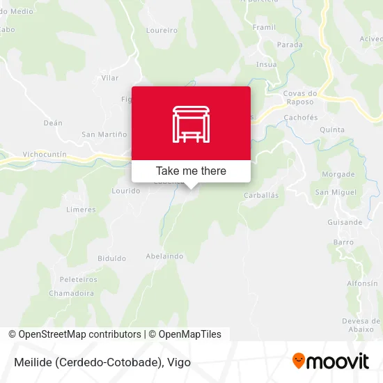 Meilide (Cerdedo-Cotobade) map