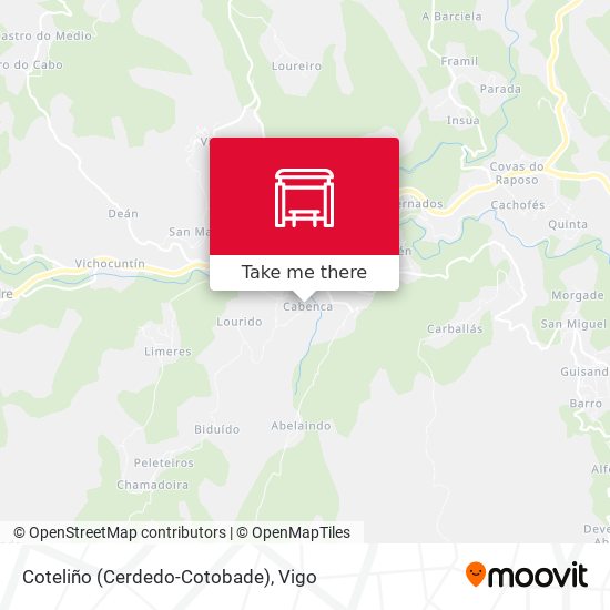 Coteliño (Cerdedo-Cotobade) map