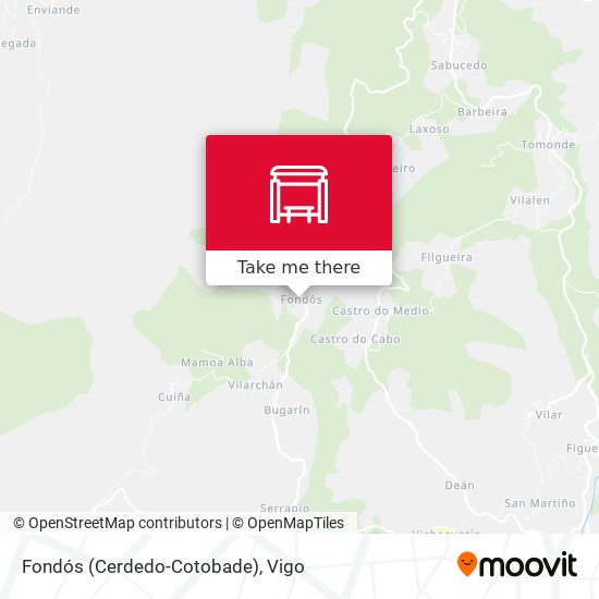 Fondós (Cerdedo-Cotobade) map