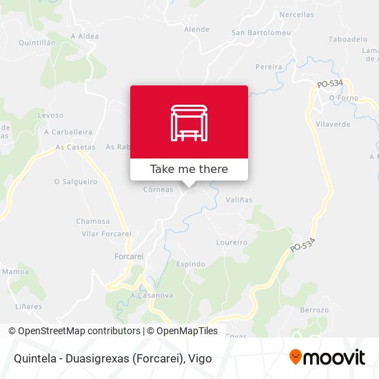 Quintela - Duasigrexas (Forcarei) map