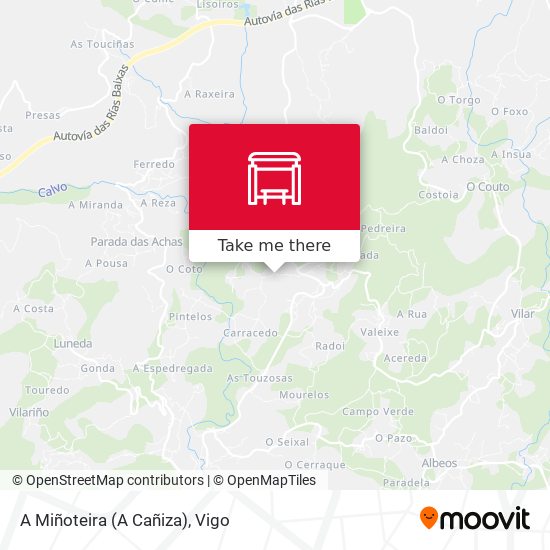 A Miñoteira (A Cañiza) map
