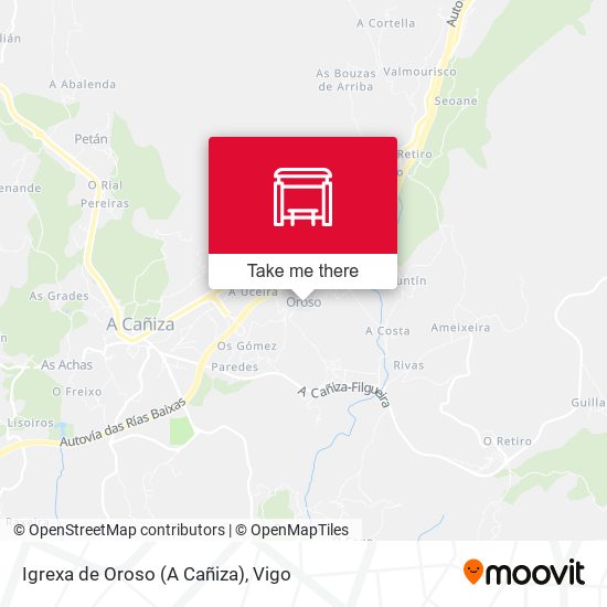 Igrexa de Oroso (A Cañiza) map
