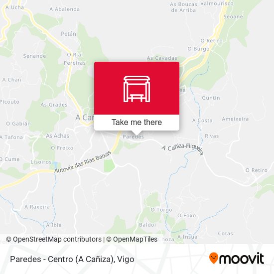 Paredes - Centro (A Cañiza) map