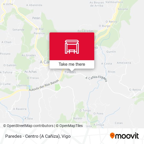 Paredes - Centro (A Cañiza) map