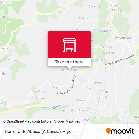 Barreiro de Abaixo (A Cañiza) map