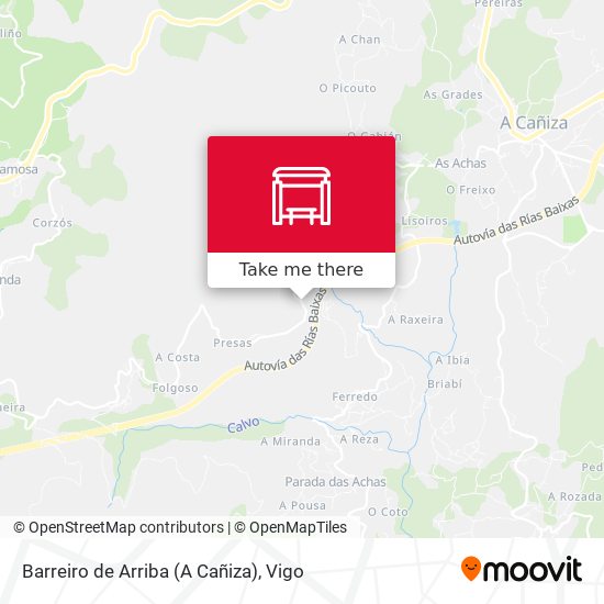 Barreiro de Arriba (A Cañiza) map