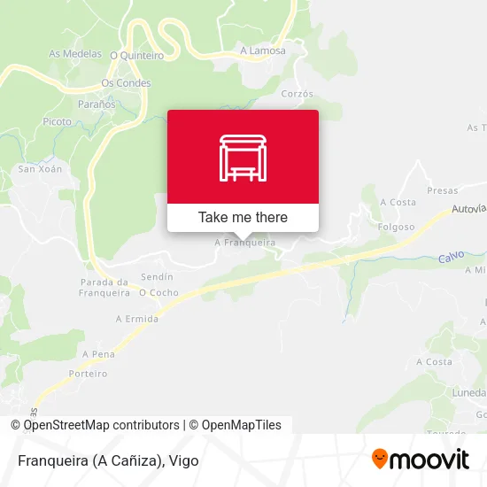 Franqueira (A Cañiza) map