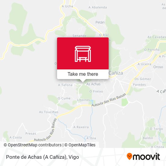 Ponte de Achas (A Cañiza) map