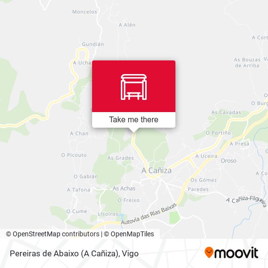 Pereiras de Abaixo (A Cañiza) map