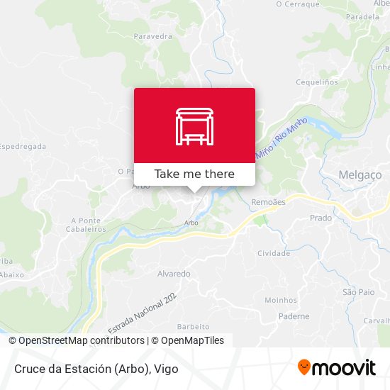 Cruce da Estación (Arbo) map
