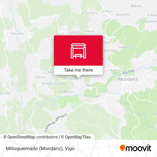 Milloqueimado (Mondariz) map