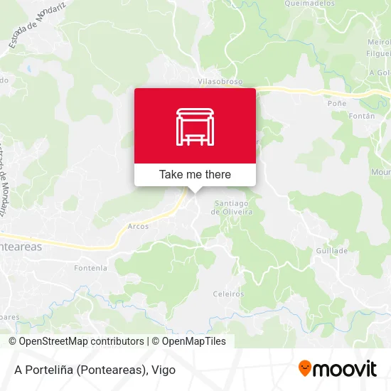 A Porteliña (Ponteareas) map