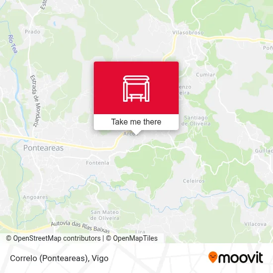 Correlo (Ponteareas) map