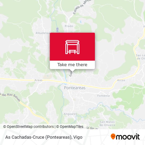 As Cachadas-Cruce (Ponteareas) map