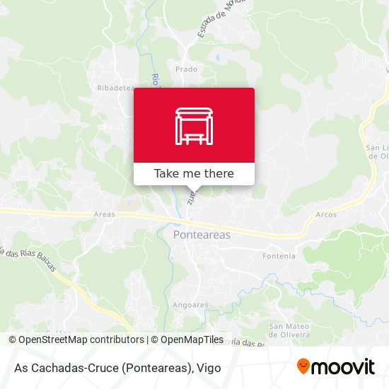 As Cachadas-Cruce (Ponteareas) map