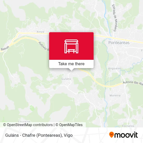 Guláns - Chafre (Ponteareas) map