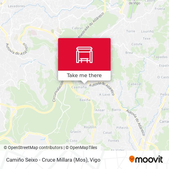 Camiño Seixo - Cruce Millara (Mos) map