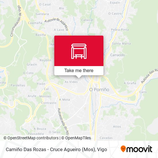 Camiño Das Rozas - Cruce Agueiro (Mos) map