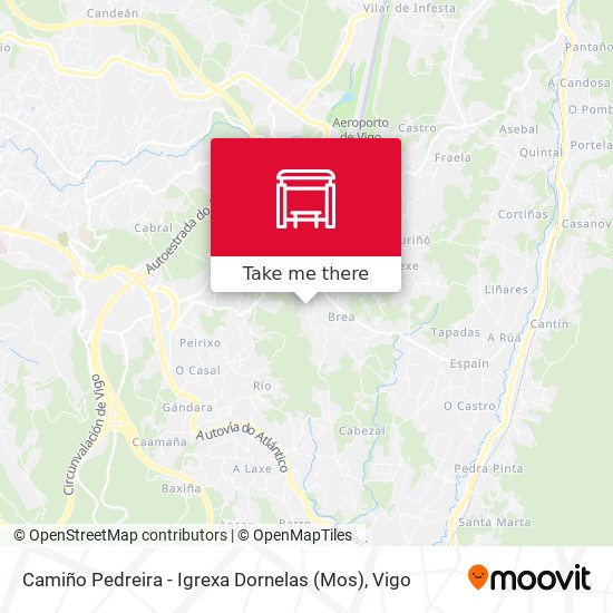 Camiño Pedreira - Igrexa Dornelas (Mos) map