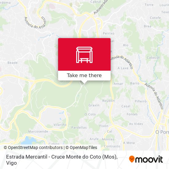 Estrada Mercantil - Cruce Monte do Coto (Mos) map