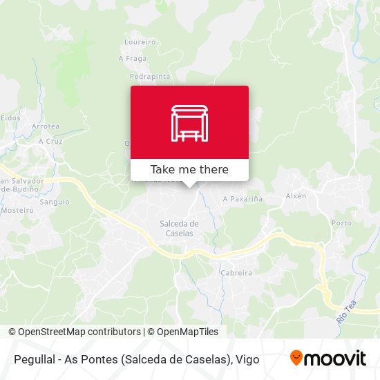 Pegullal - As Pontes (Salceda de Caselas) map