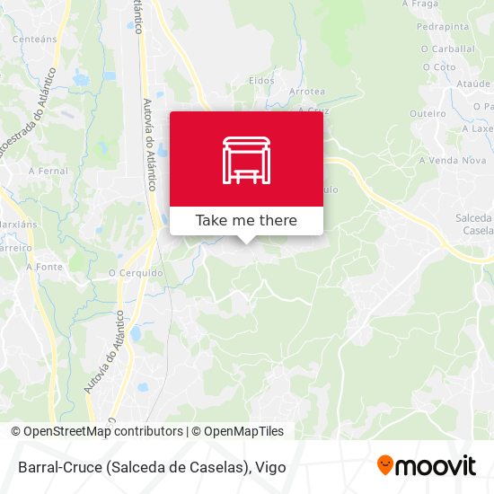 Barral-Cruce (Salceda de Caselas) map