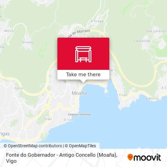 Fonte do Gobernador - Antigo Concello (Moaña) map