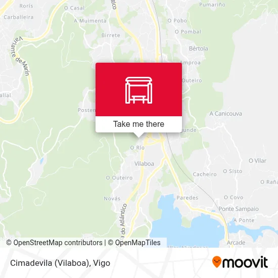 Cimadevila (Vilaboa) map