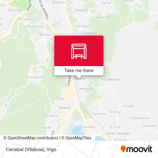 Canabal (Vilaboa) map