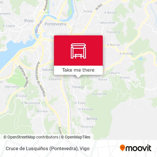 Cruce de Lusquiños (Pontevedra) map