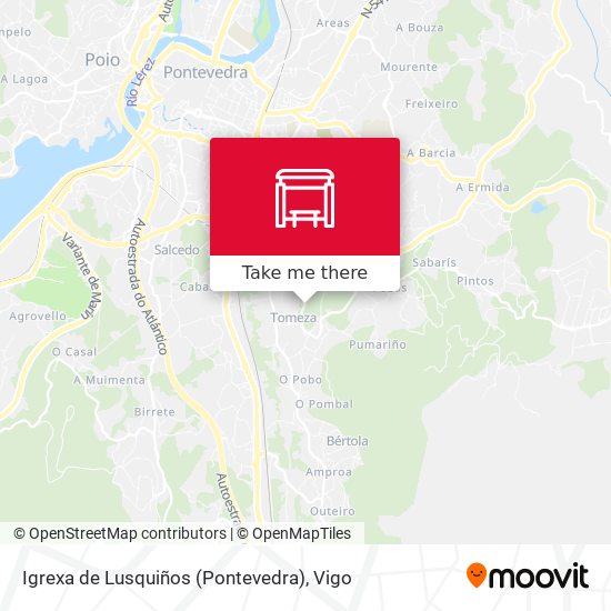 Igrexa de Lusquiños (Pontevedra) map