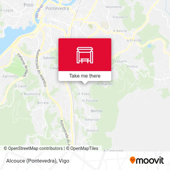 Alcouce (Pontevedra) map
