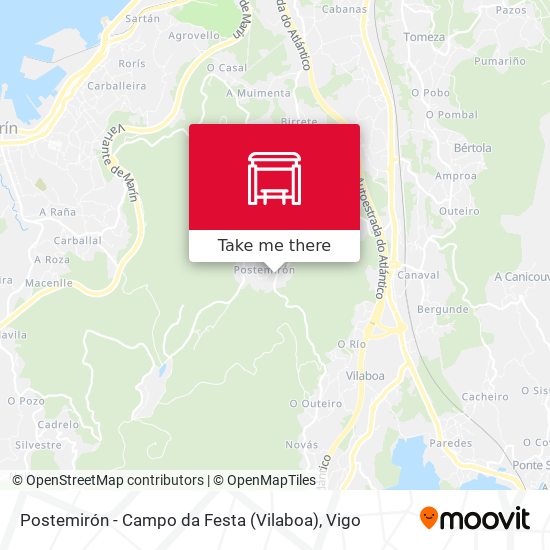 Postemirón - Campo da Festa (Vilaboa) map