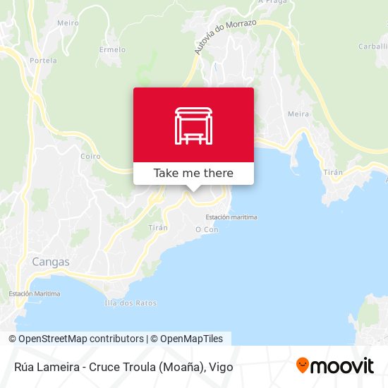 Rúa Lameira - Cruce Troula (Moaña) map