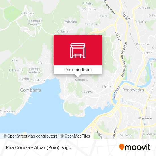 Rúa Coruxa - Albar (Poio) map