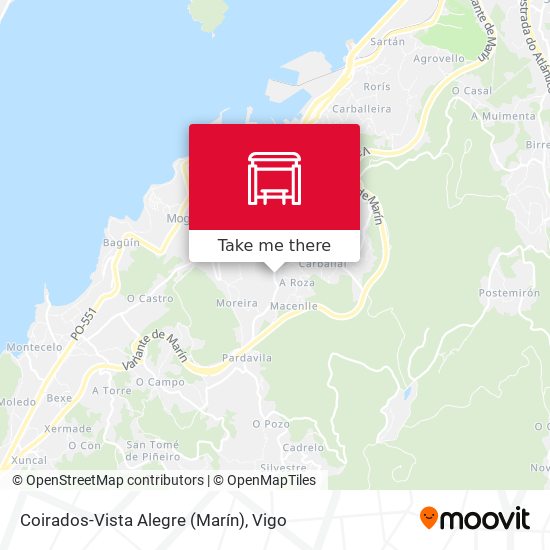 mapa Coirados-Vista Alegre (Marín)