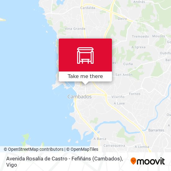 Avenida Rosalía de Castro - Fefiñáns (Cambados) map