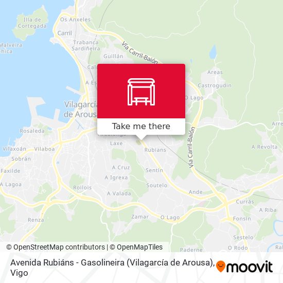 Avenida Rubiáns - Gasolineira (Vilagarcía de Arousa) map