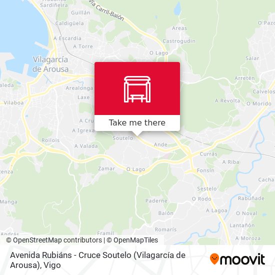 Avenida Rubiáns - Cruce Soutelo (Vilagarcía de Arousa) map