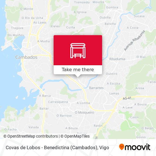 Covas de Lobos - Benedictina (Cambados) map