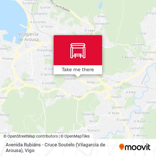 Avenida Rubiáns - Cruce Soutelo (Vilagarcía de Arousa) map