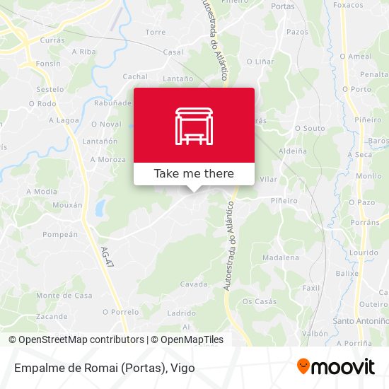 Empalme de Romai (Portas) map