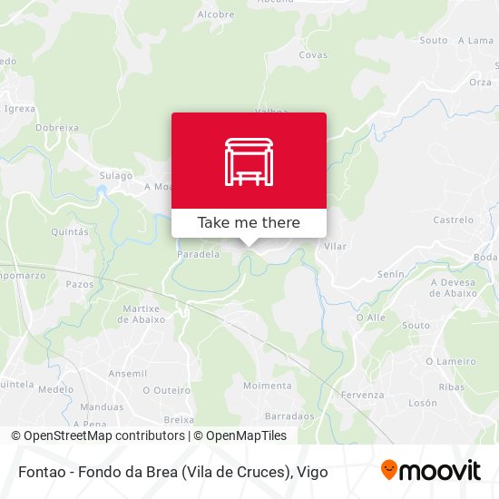 Fontao - Fondo da Brea (Vila de Cruces) map