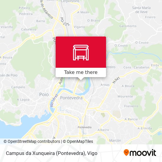 mapa Campus da Xunqueira (Pontevedra)