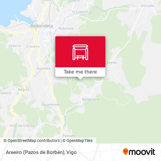 Areeiro (Pazos de Borbén) map