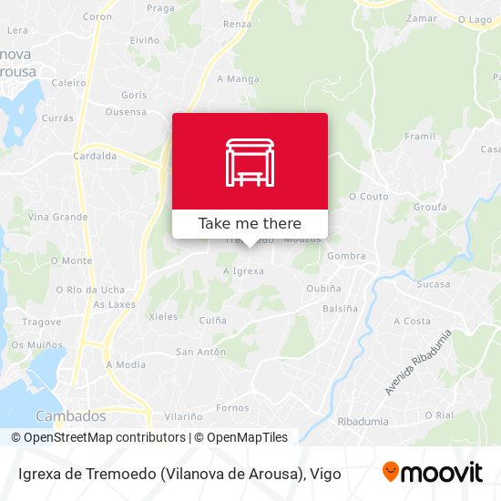 Igrexa de Tremoedo (Vilanova de Arousa) map