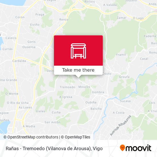 Rañas - Tremoedo (Vilanova de Arousa) map