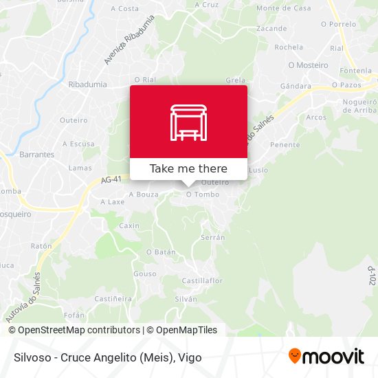 Silvoso - Cruce Angelito (Meis) map