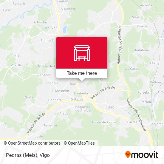 Pedras (Meis) map
