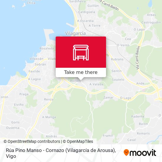 Rúa Pino Manso - Cornazo (Vilagarcía de Arousa) map